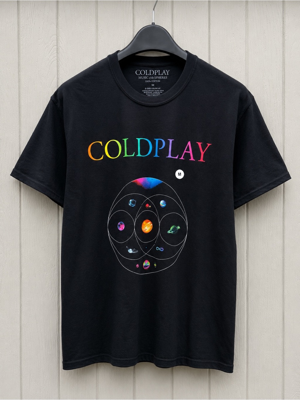 Coldplay Music of the Spheres Tour 2025 Tee Size M New 🎵🌈